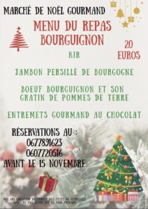 Menu bourguignon marche de noel gourmand charolles
