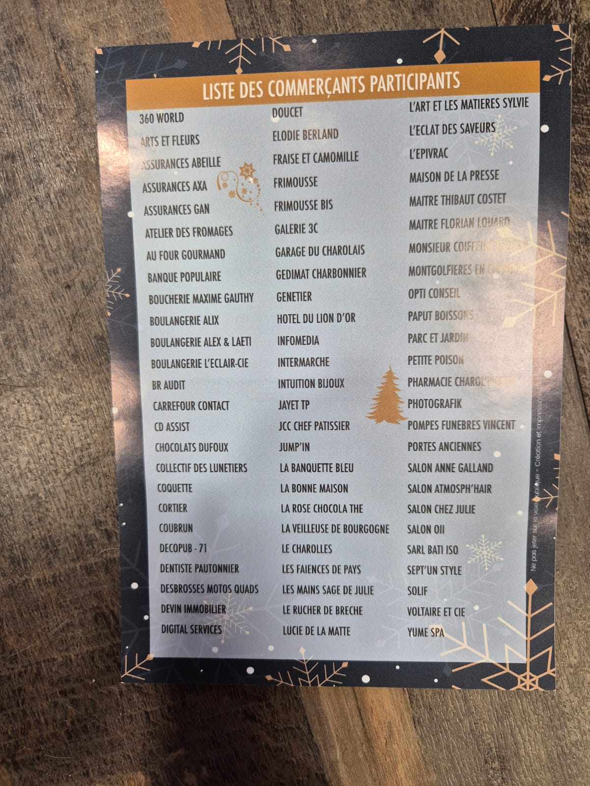 Liste tambola charolles 2025